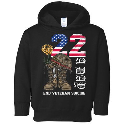 Veteran 22 A Day Take Their Lives End Veteran Suicide Toddler Hoodie