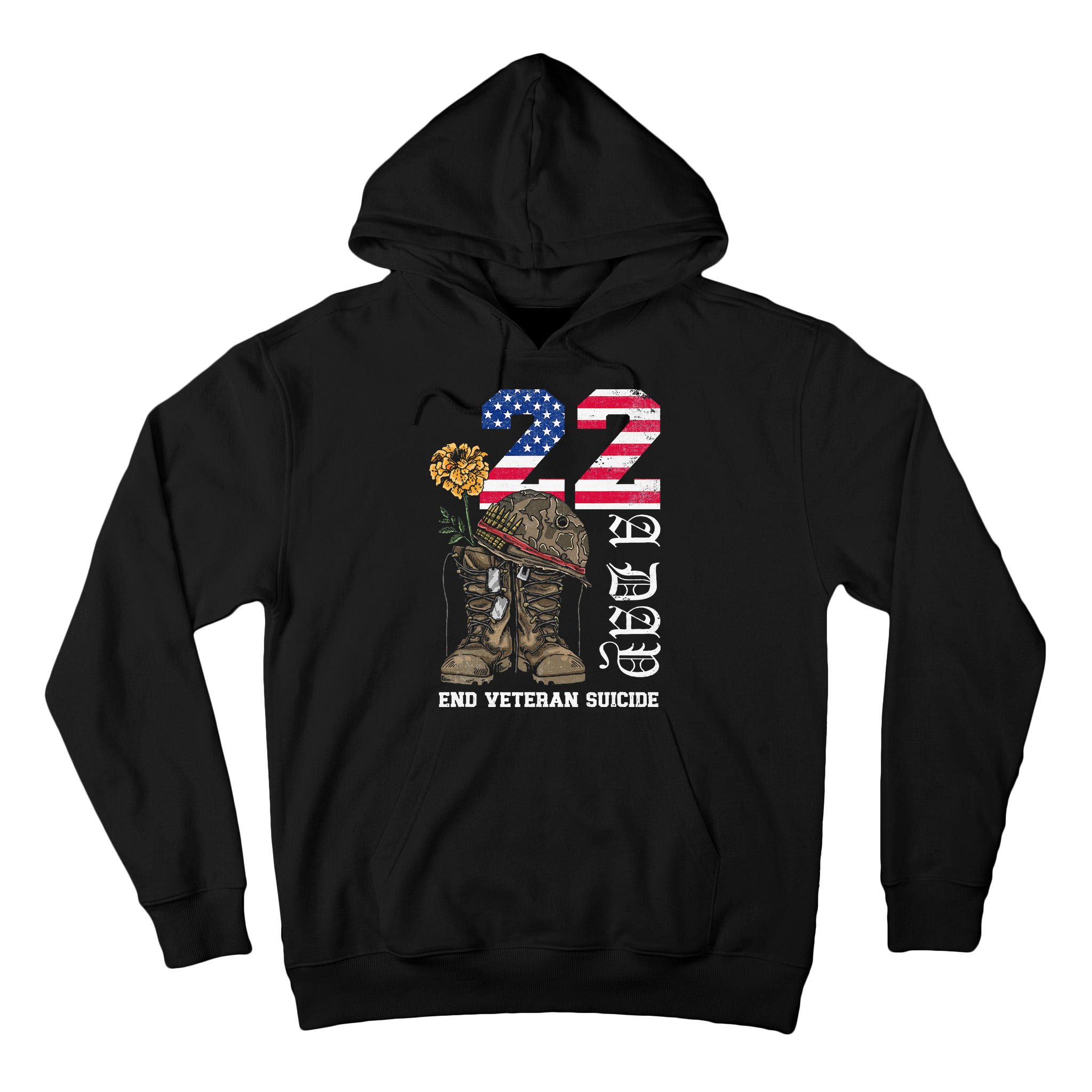 Veteran 22 A Day Take Their Lives End Veteran Suicide Tall Hoodie