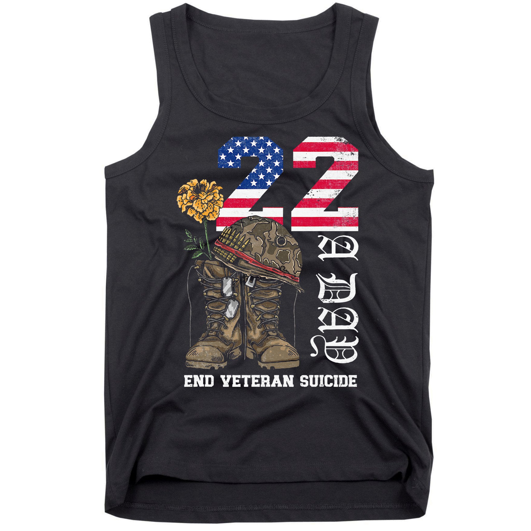 Veteran 22 A Day Take Their Lives End Veteran Suicide Tank Top