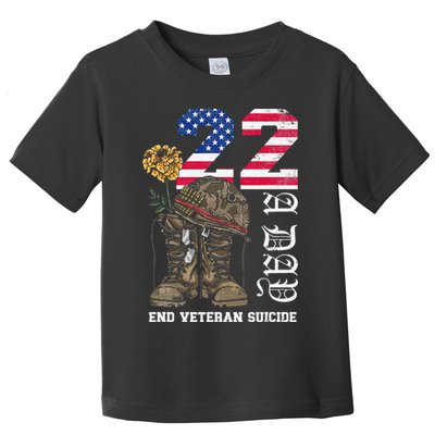 Veteran 22 A Day Take Their Lives End Veteran Suicide Toddler T-Shirt