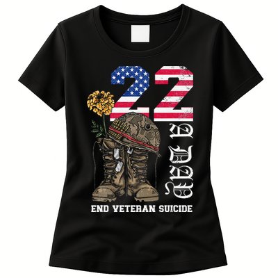 Veteran 22 A Day Take Their Lives End Veteran Suicide Womens T-Shirt