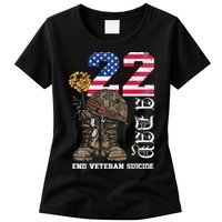 Veteran 22 A Day Take Their Lives End Veteran Suicide Womens T-Shirt