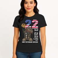 Veteran 22 A Day Take Their Lives End Veteran Suicide Womens T-Shirt