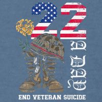 Veteran 22 A Day Take Their Lives End Veteran Suicide Garment-Dyed Sweatshirt