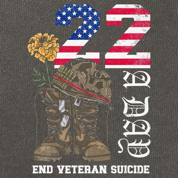 Veteran 22 A Day Take Their Lives End Veteran Suicide Cotton Canvas Backpack
