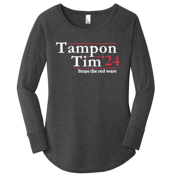 Voting 2024 Apparels Tampon Tim Women's Perfect Tri Tunic Long Sleeve Shirt