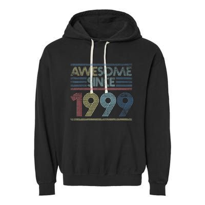 Vintage 23rd Birthday Gifts - Awesome Since 1999 Garment-Dyed Fleece Hoodie