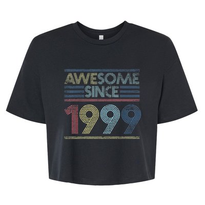 Vintage 23rd Birthday Gifts - Awesome Since 1999 Bella+Canvas Jersey Crop Tee