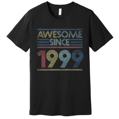 Vintage 23rd Birthday Gifts - Awesome Since 1999 Premium T-Shirt