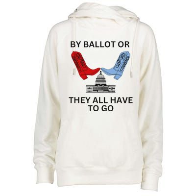 Vote 2024 Bold Election Design Womens Funnel Neck Pullover Hood