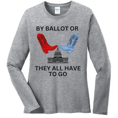 Vote 2024 Bold Election Design Ladies Long Sleeve Shirt