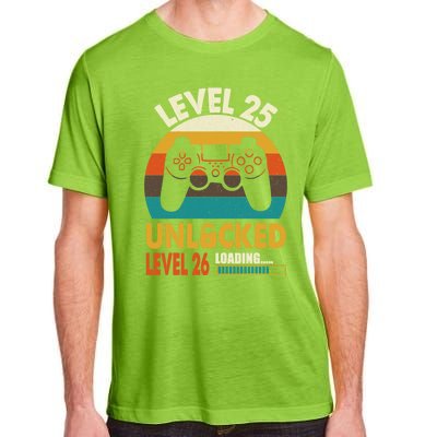 Vintage 25th Birthday Level 25 Unlocked Level 26 Loading Cute Gift Adult ChromaSoft Performance T-Shirt