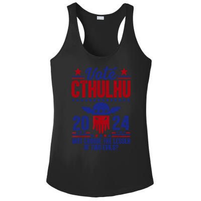 Vote 2024 Cthulhu President Choose The Lesser Of Two Evils Ladies PosiCharge Competitor Racerback Tank