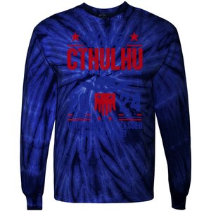 Vote 2024 Cthulhu President Choose The Lesser Of Two Evils Tie-Dye Long Sleeve Shirt