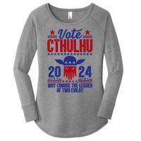 Vote 2024 Cthulhu President Choose The Lesser Of Two Evils Women's Perfect Tri Tunic Long Sleeve Shirt