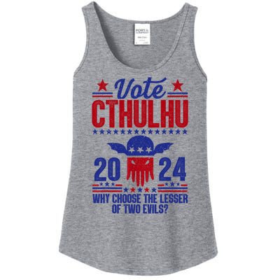 Vote 2024 Cthulhu President Choose The Lesser Of Two Evils Ladies Essential Tank