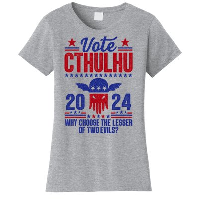 Vote 2024 Cthulhu President Choose The Lesser Of Two Evils Women's T-Shirt