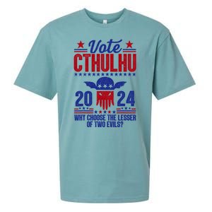 Vote 2024 Cthulhu President Choose The Lesser Of Two Evils Sueded Cloud Jersey T-Shirt