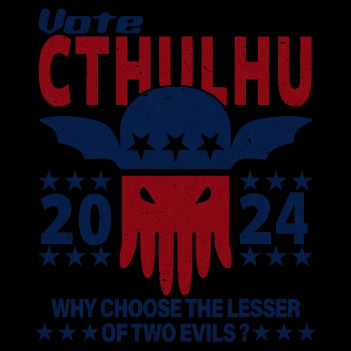 Vote 2024 Cthulhu President Choose The Lesser Of Two Evils 16oz Travel Tumbler