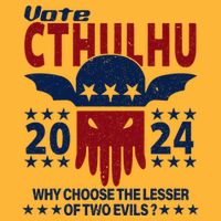 Vote 2024 Cthulhu President Choose The Lesser Of Two Evils Pom Pom 12in Knit Beanie