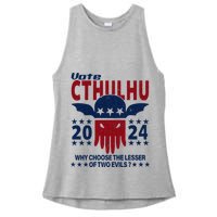 Vote 2024 Cthulhu President Choose The Lesser Of Two Evils Ladies PosiCharge Tri-Blend Wicking Tank