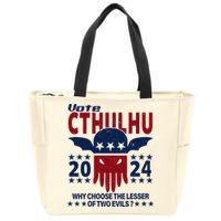 Vote 2024 Cthulhu President Choose The Lesser Of Two Evils Zip Tote Bag