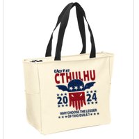 Vote 2024 Cthulhu President Choose The Lesser Of Two Evils Zip Tote Bag