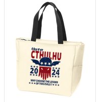 Vote 2024 Cthulhu President Choose The Lesser Of Two Evils Zip Tote Bag