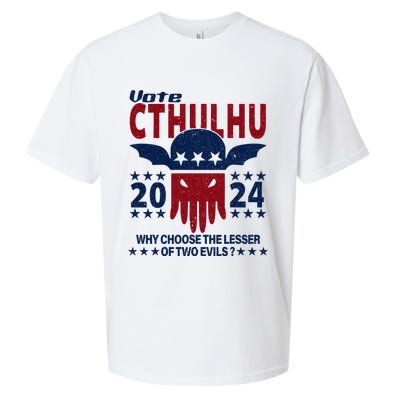 Vote 2024 Cthulhu President Choose The Lesser Of Two Evils Sueded Cloud Jersey T-Shirt