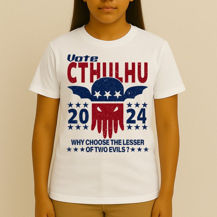 Vote 2024 Cthulhu President Choose The Lesser Of Two Evils T-Shirt