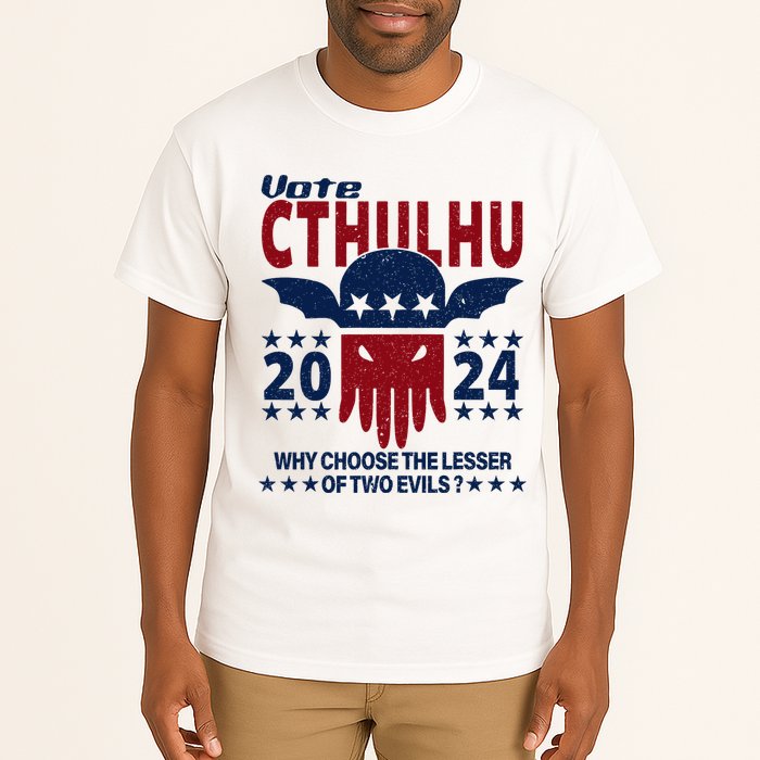 Vote 2024 Cthulhu President Choose The Lesser Of Two Evils Tall T-Shirt