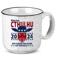 Vote 2024 Cthulhu President Choose The Lesser Of Two Evils 15oz Campfire Ceramic Mug