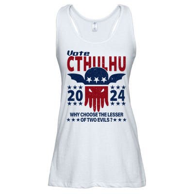 Vote 2024 Cthulhu President Choose The Lesser Of Two Evils Ladies Essential Flowy Tank