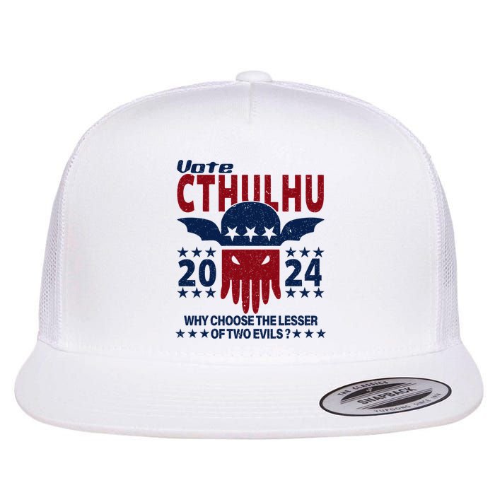 Vote 2024 Cthulhu President Choose The Lesser Of Two Evils Flatbill Hat