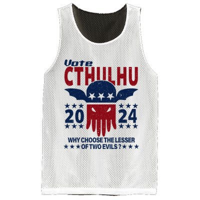 Vote 2024 Cthulhu President Choose The Lesser Of Two Evils Mesh Reversible Basketball Jersey Tank