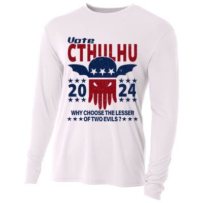Vote 2024 Cthulhu President Choose The Lesser Of Two Evils Cooling Performance Long Sleeve Crew
