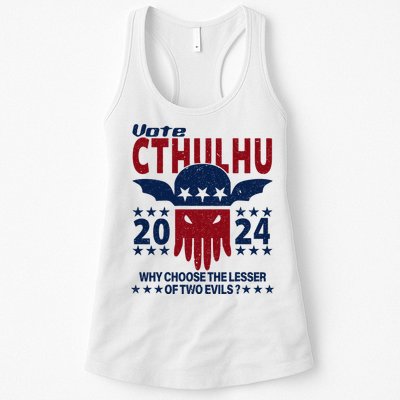 Vote 2024 Cthulhu President Choose The Lesser Of Two Evils Womens Tank Top
