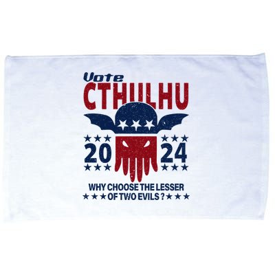 Vote 2024 Cthulhu President Choose The Lesser Of Two Evils Microfiber Hand Towel