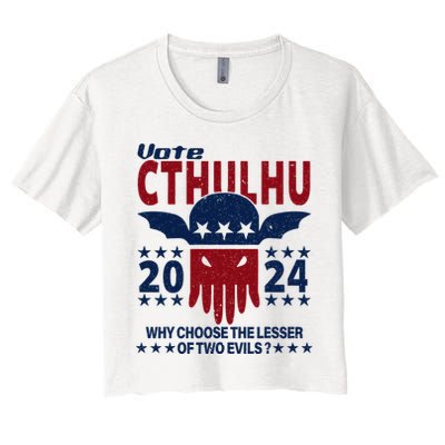 Vote 2024 Cthulhu President Choose The Lesser Of Two Evils Crop Top