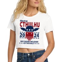 Vote 2024 Cthulhu President Choose The Lesser Of Two Evils Crop Top