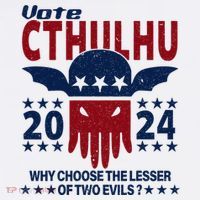 Vote 2024 Cthulhu President Choose The Lesser Of Two Evils Women's V-Neck T-Shirt