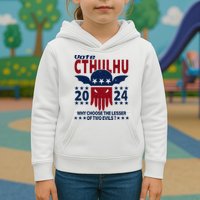 Vote 2024 Cthulhu President Choose The Lesser Of Two Evils Kids Hoodie