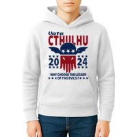 Vote 2024 Cthulhu President Choose The Lesser Of Two Evils Kids Hoodie