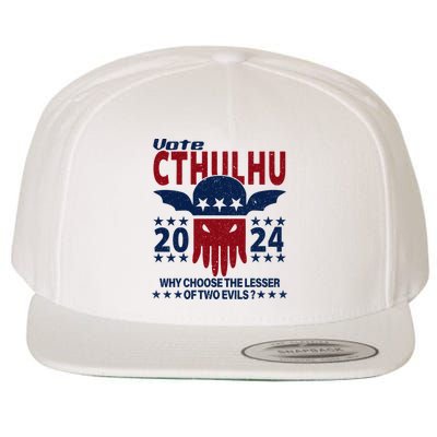 Vote 2024 Cthulhu President Choose The Lesser Of Two Evils Wool Snapback Cap