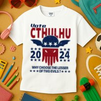Vote 2024 Cthulhu President Choose The Lesser Of Two Evils Kids T-Shirt