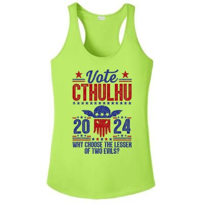 Vote 2024 Cthulhu President Choose The Lesser Of Two Evils Ladies PosiCharge Competitor Racerback Tank