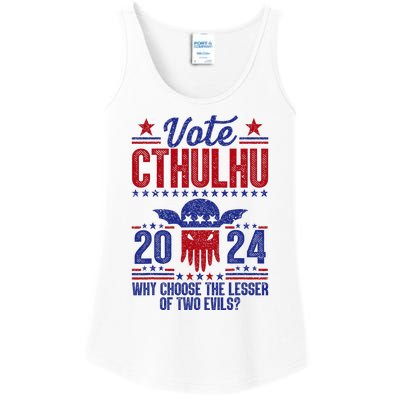 Vote 2024 Cthulhu President Choose The Lesser Of Two Evils Ladies Essential Tank