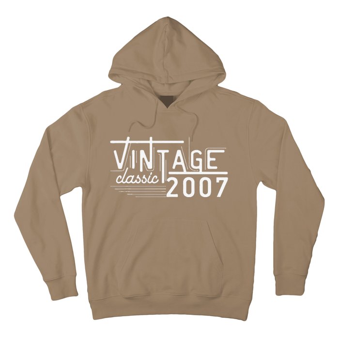 Vintage 2007 Classic 16 Year Old Gifts 16th Birthday Retro Hoodie