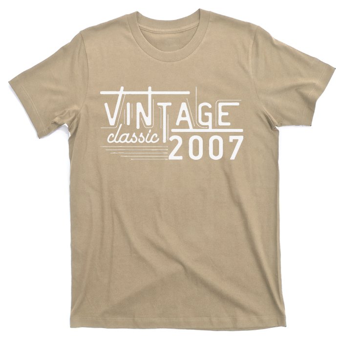 Vintage 2007 Classic 16 Year Old Gifts 16th Birthday Retro T-Shirt