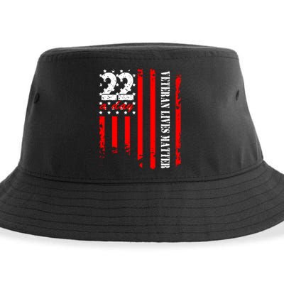 Veteran 22 Day Veteran Lives Matter Suicide Awareness Ptsd Sustainable Bucket Hat